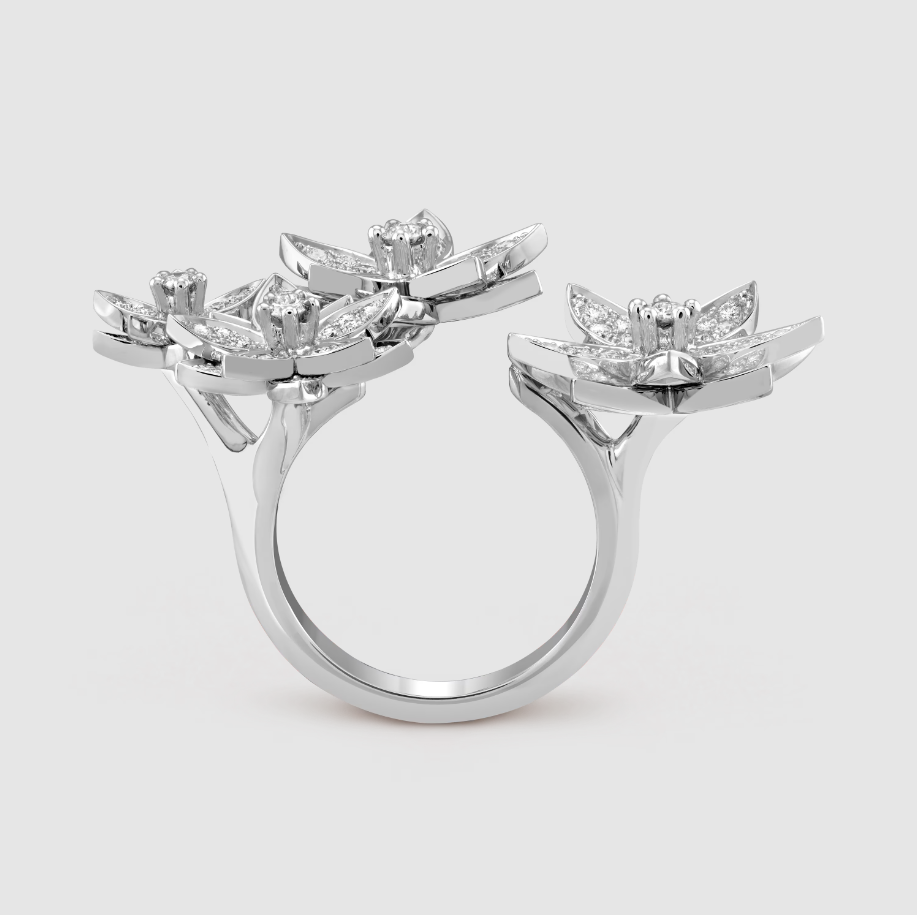 Lotus Between the Finger ring, 4 flowers